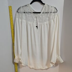Torrid White Lace Blouse